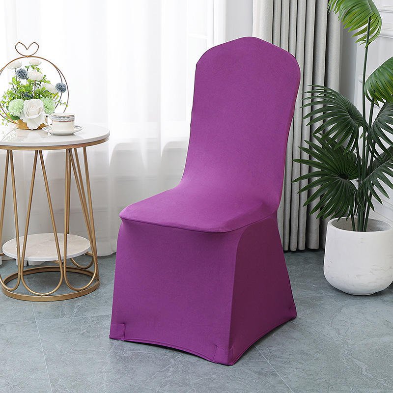 White Stretch Spandex Chair Cover (3)