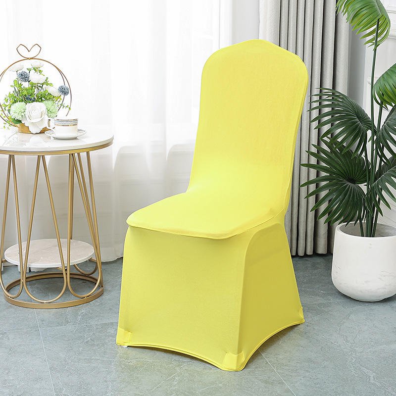 White Stretch Spandex Chair Cover (4)