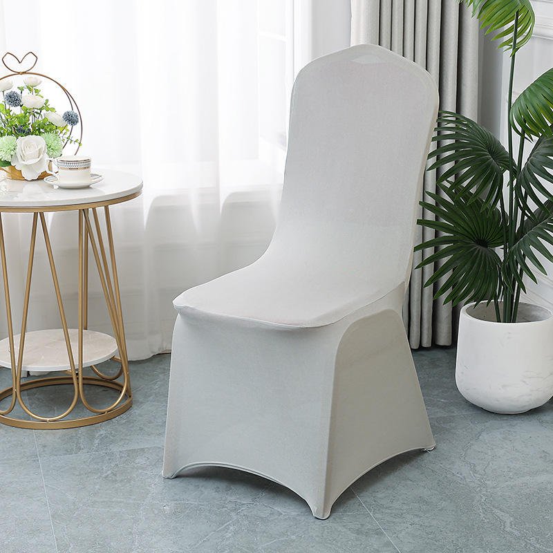 White Stretch Spandex Chair Cover (6)